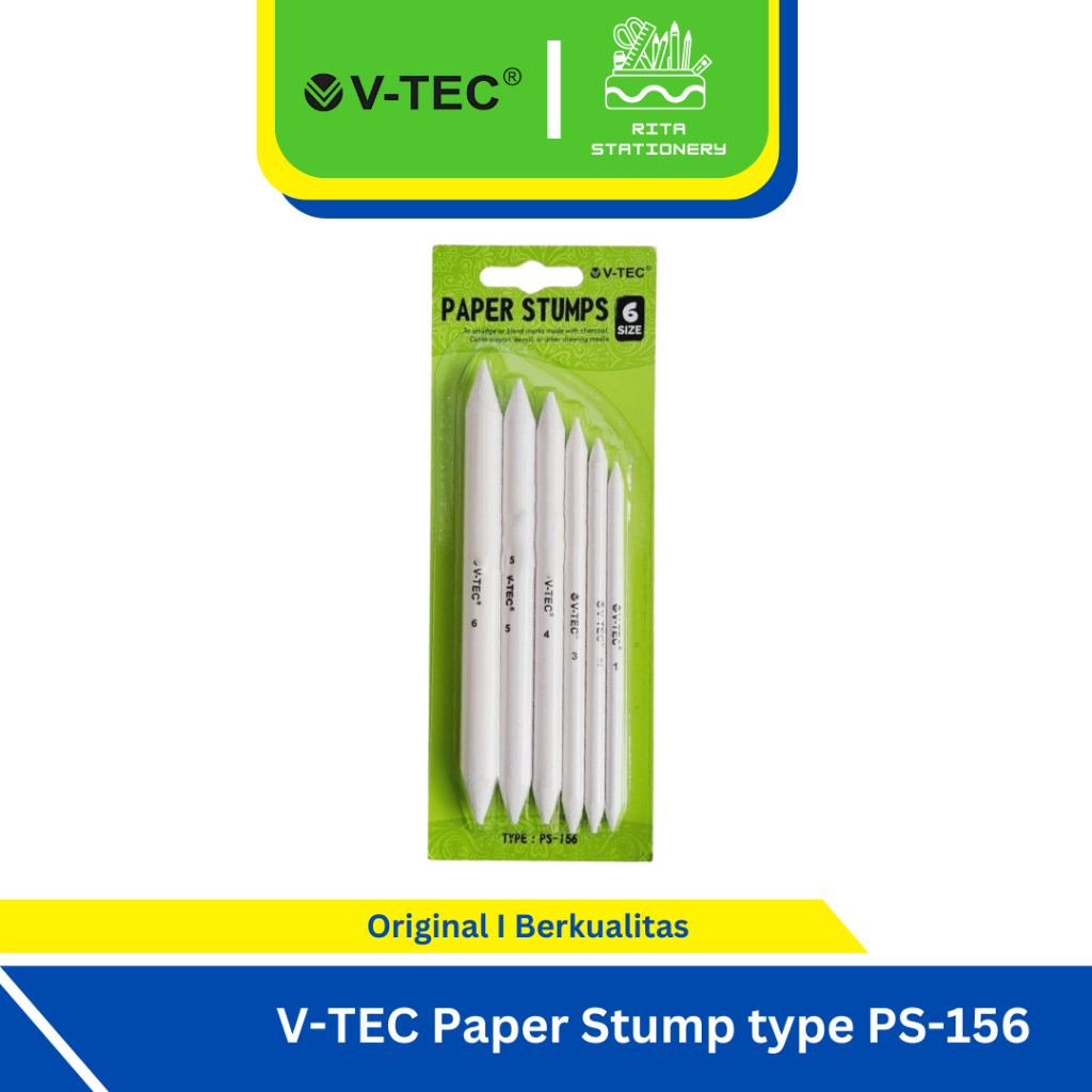 

V-TEC Paper Stump type PS-156 / Paper Pencil Stumps Blending Warna Arsiran Pensil