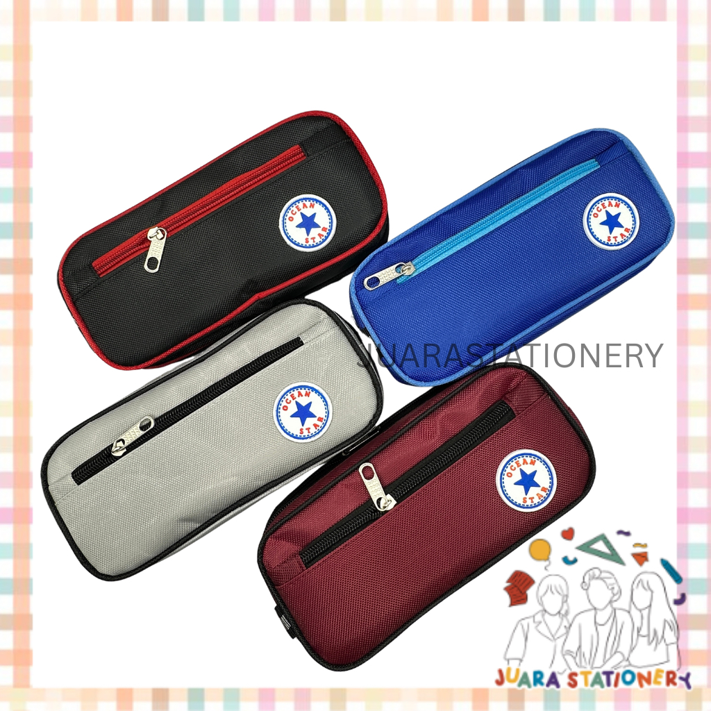 

(1165) JUARASTATIONERY Tempat Pensil Kain Ocean Star 8009 / Tempat Pensil Resleting