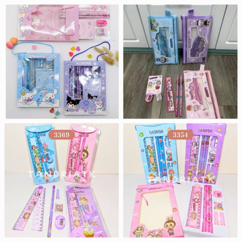 

[FREE BUBBLE+DUS] Paket Alat Tulis Study Set Stationery Fancy Labubu sanrio 3354 2018 8017 3369 6016