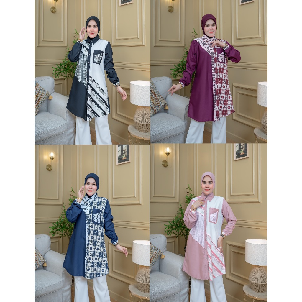 TUNIK katun jepang original motif printing terbaru Rubama