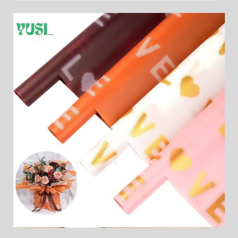 

Isi 20 LEMBAR Kertas Buket Bunga Motif Love Kertas Bunga Cellophane Flower Wrapping KB060