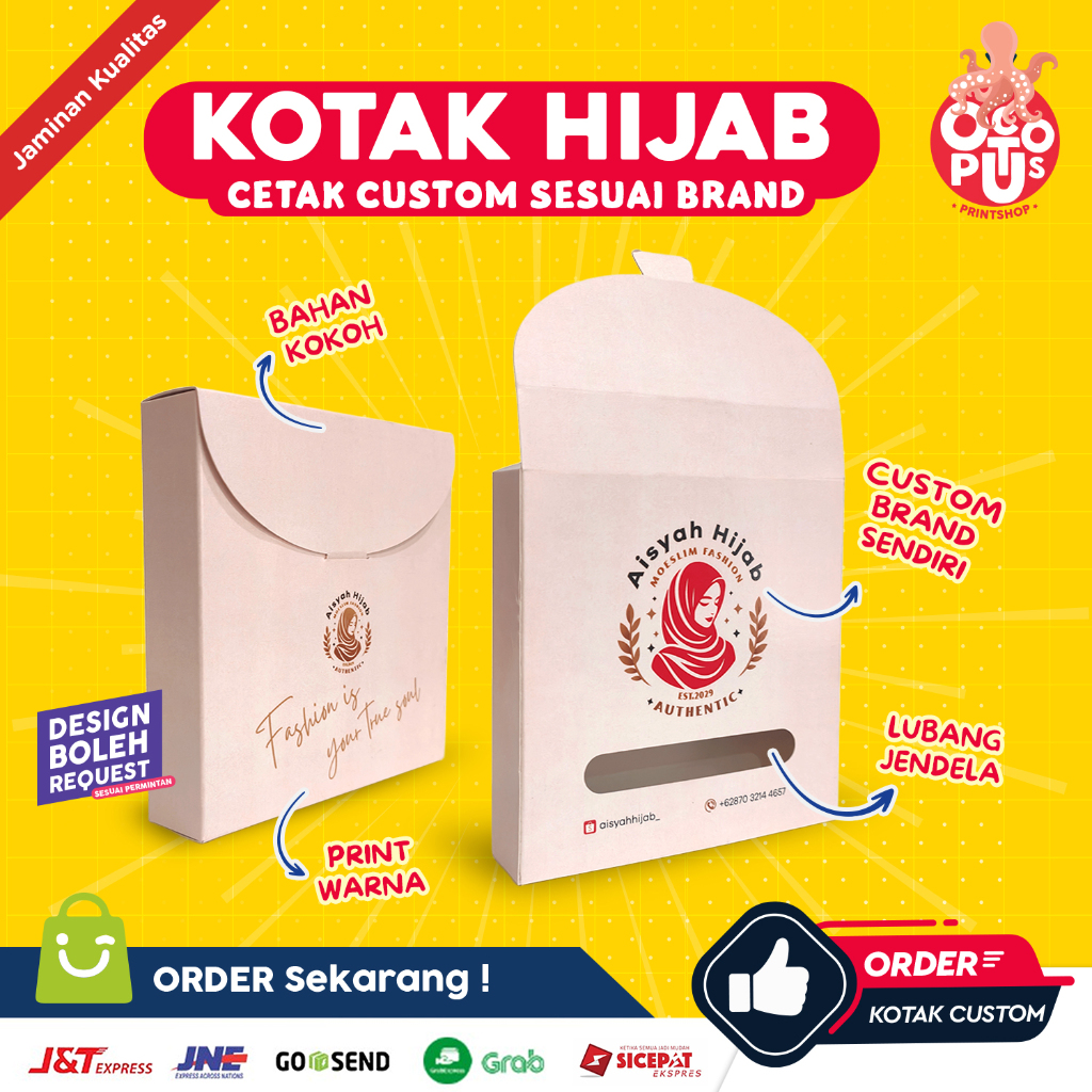 Kotak Hijab CUSTOM BOX HIJAB PAKAIAN CUSTOM BOX SCARF