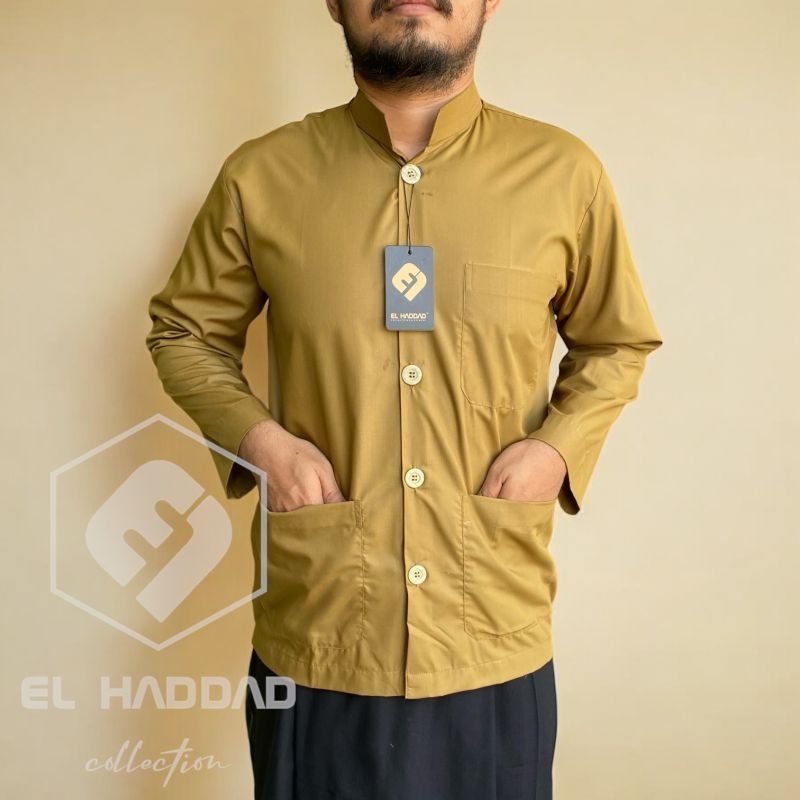 Baju Koko El Haddad Motif Haibah Super Spun / Koko Premium / Bahan Adem