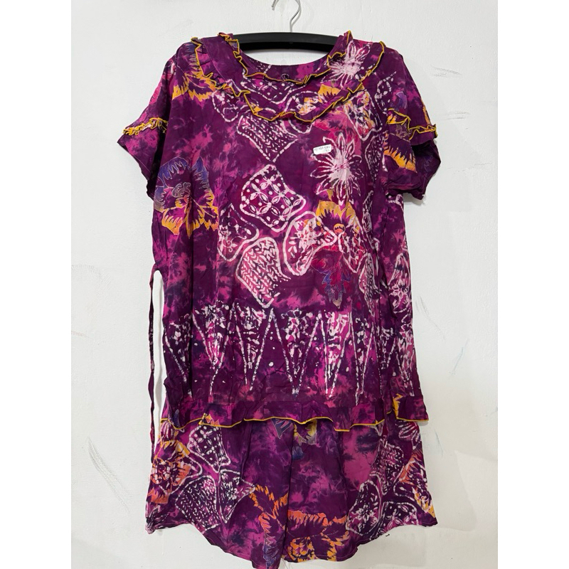 baju tidur/setelan batik celana pendek/setelan batik jumbo/ setelan batik