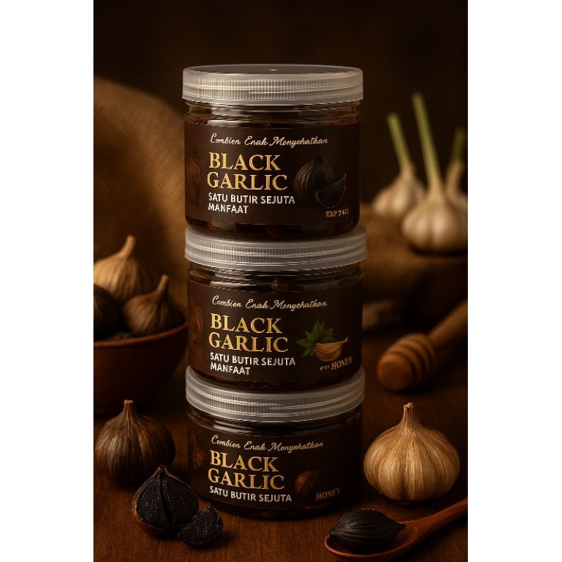 

Milapurehoney-Black Garlic-Bawang Hitam Tunggal Uk 100 Gram -Superfood Alami-Untuk Darting-Kolesterol-Asam Urat