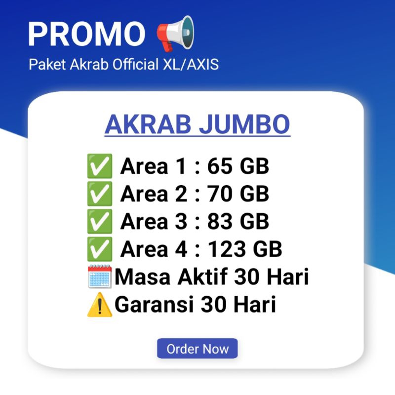 Paket Data Internet XL/AXIS (Jumbo)
