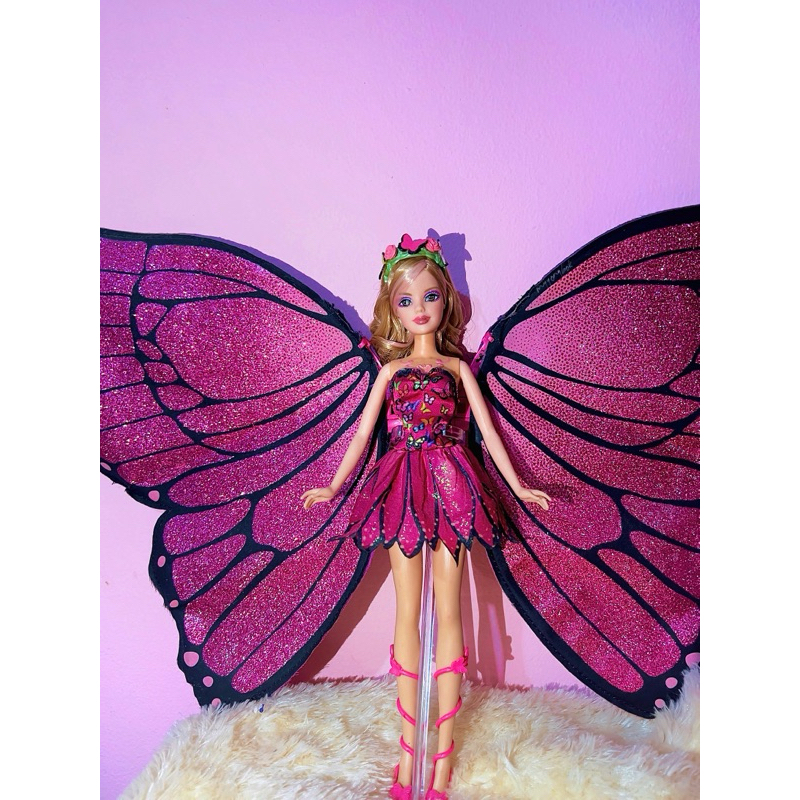 Barbie movie Mariposa signature 2007 & 3 barbie original mattel