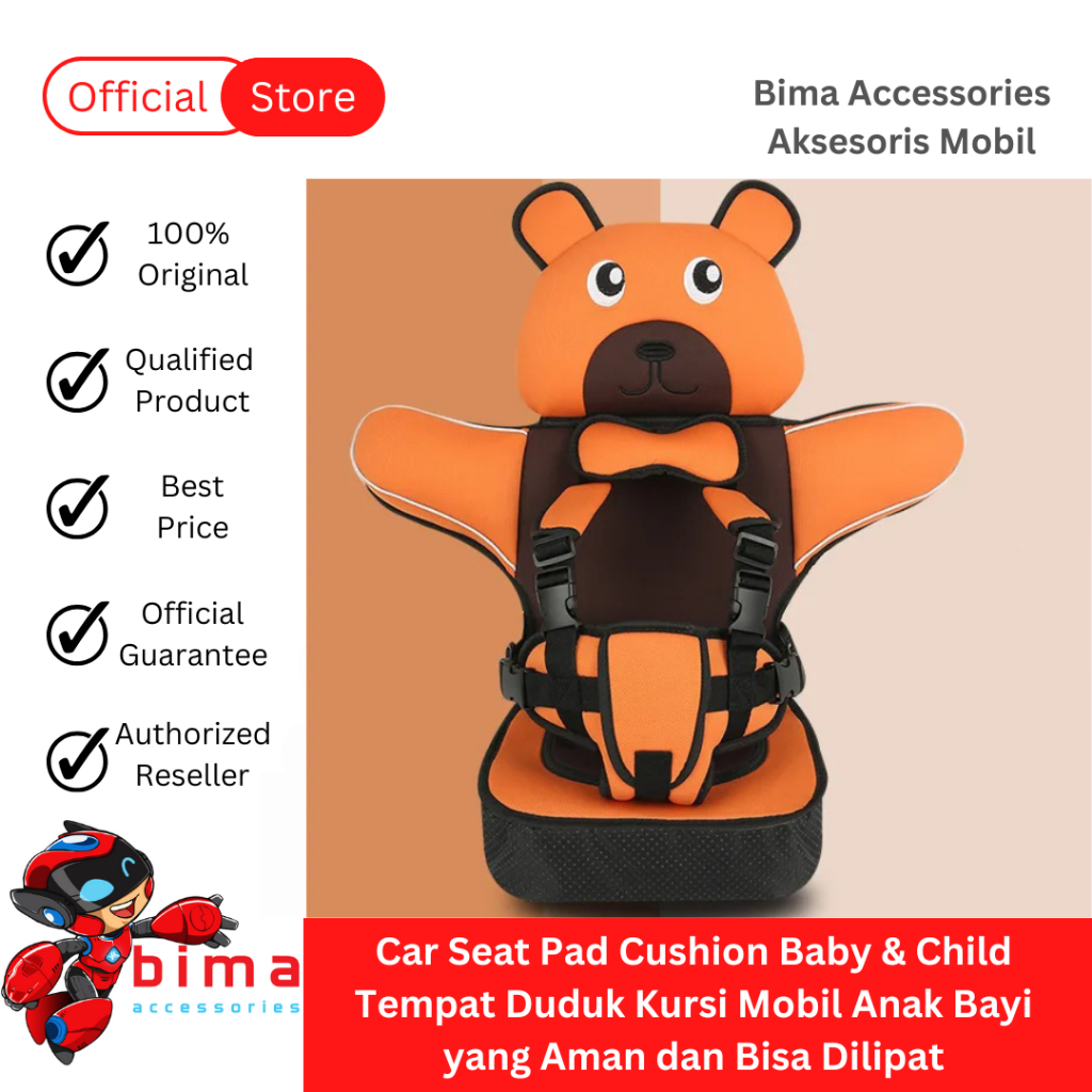 Car Seat Pad Cushion Baby & Child Tempat Duduk Kursi Mobil Anak Bayi Yang Aman Dan Bisa Dilipat Mg12