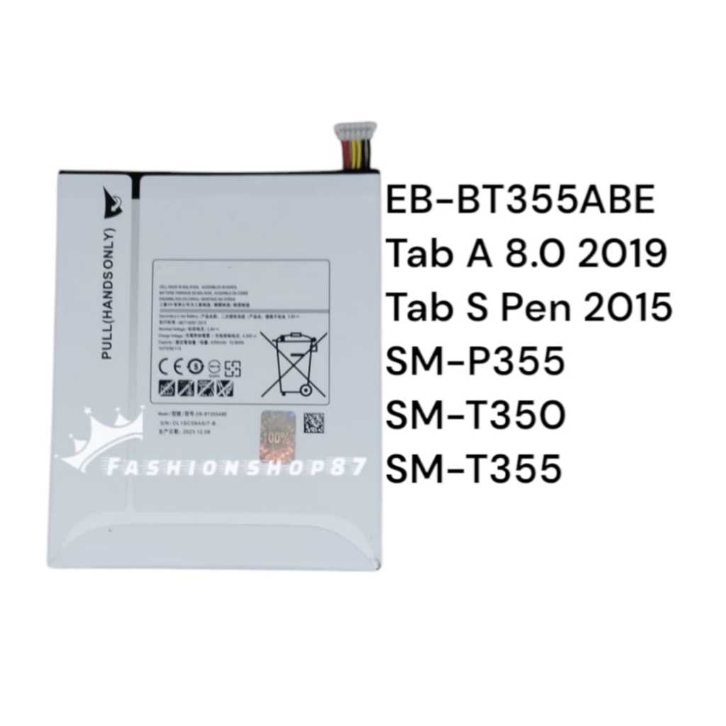 Baterai Tab A 8.0 2019  Tab S Pen 2015   SM-P355   SM-T350  SM-T355  EB-BT355ABE  EBBT355ABE Battery