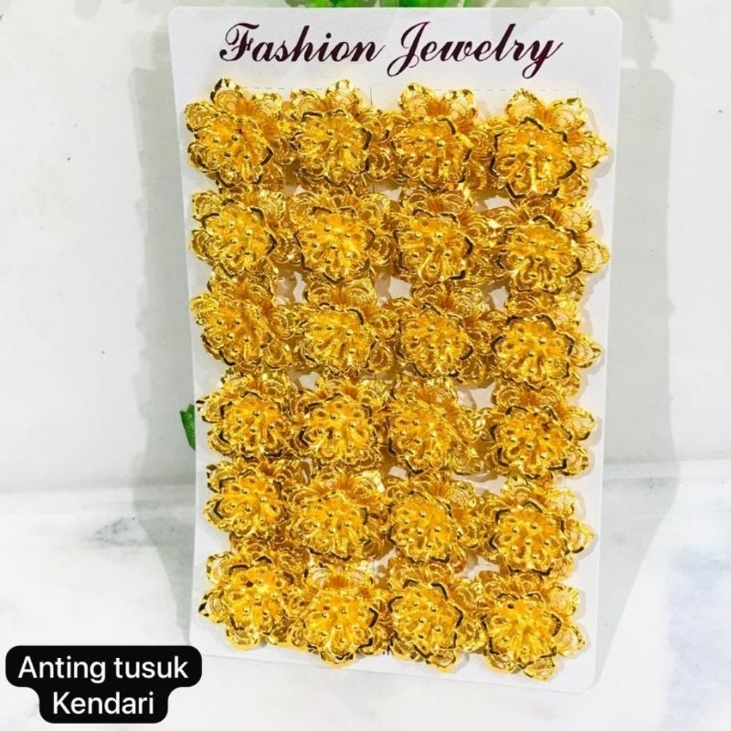 1LUSIN (12pcs) Anting Tusuk Xuping Lapis Emas 24k kKendari Dewasa Grosir  Termurah