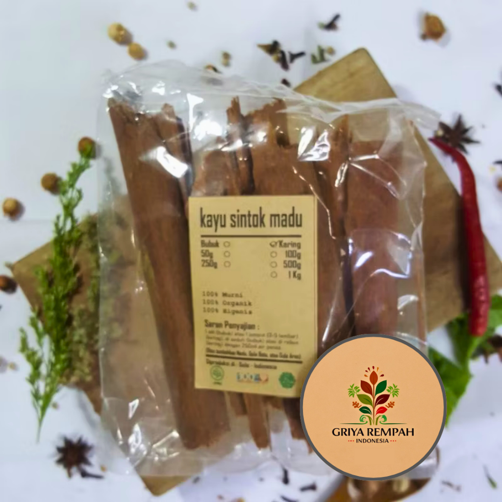 

KAYU SINTOK MADU KERING 250 GRAM Rempah Herbal Tradisional Simplisia Alami untuk Ramuan Jamu Kesehatan Sendi Stamina Tubuh dan Anti Peradangan Cinnamomum Sintoc