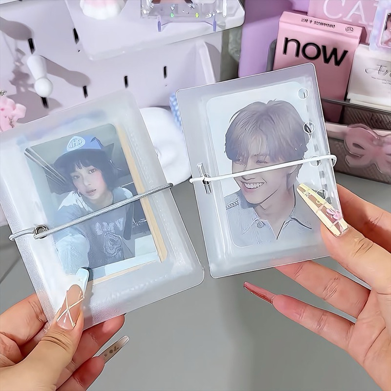 

[READY] BINDER LIPAT BENING THREE FOLDED CARD PC PHOTOCARD 12 15 SLOT ISI TRAVELING KECIL CLEAR TRANSPARAN