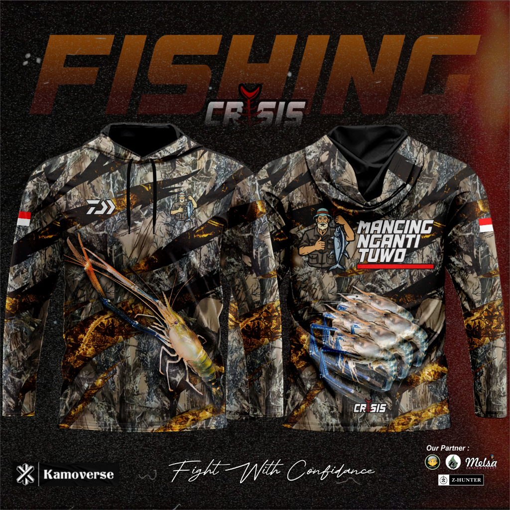 KAMOVERSE BAJU JERSEY MANCING UDANG GALAH BISA TAMBAH NAMA DAN LOGO