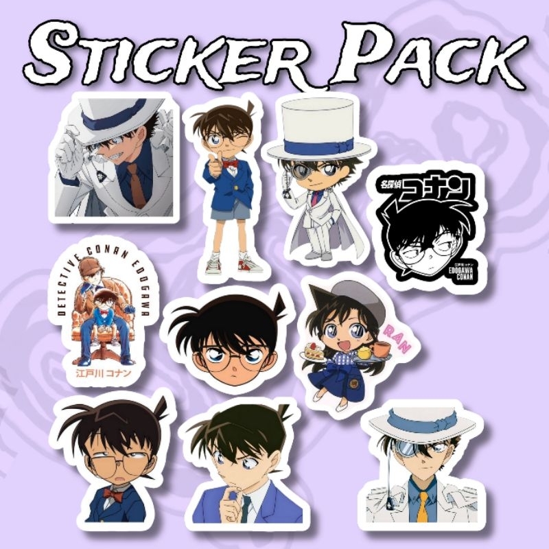 

Sticker Detective Conan Anime Pack isi 10 pcs vinyl waterproof