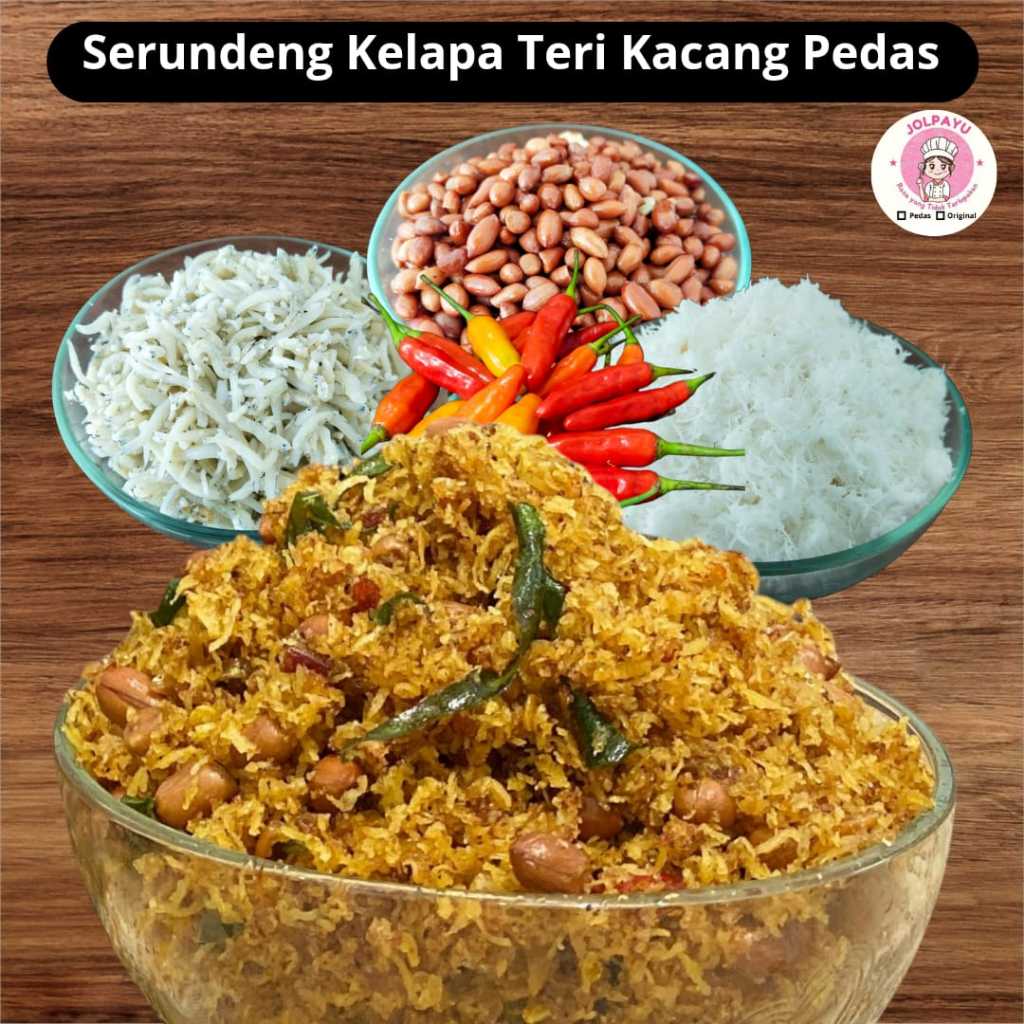

Serundeng Gurih Teri Kacang Kelapa Camilan Lauk Pelengkap Nasi Halal