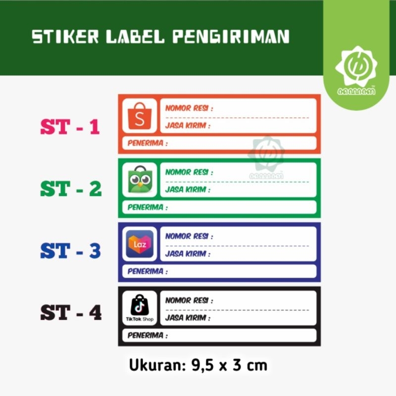 

100 pcs Stiker Label Resi Pengiriman 9,5x2,8cm
