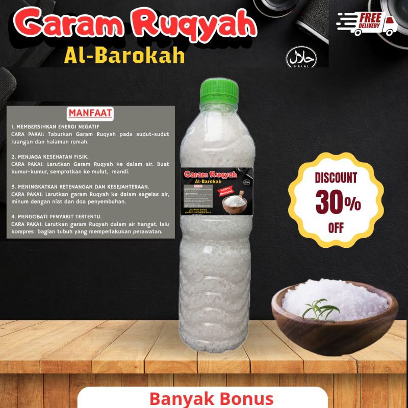 

Promo!!! Garam Ruqyah Garam asma 100℅ ori 500gr murah penghilang aura negat1f datangkan aura positif