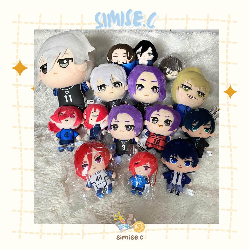 Boneka Blue Lock / Keychain Anime BLLK BLUELOCK - Seishiro Nagi, Yoichi Isagi, Mikage Reo, Itoshi Ri