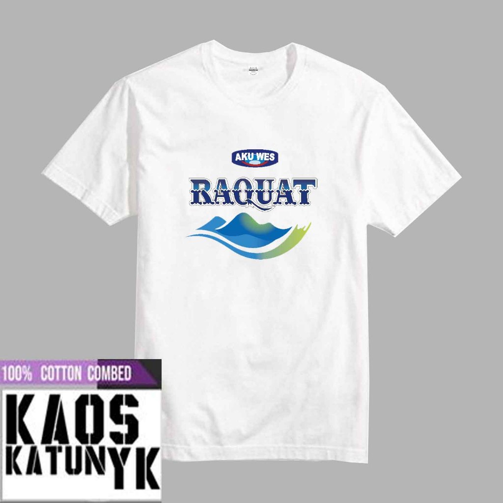 Kaos Plesetan (Aqua) RaQuat cotton Combed