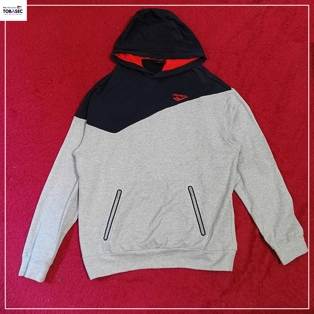 Hoodie Prospecs two tone color Warna abu navy Size XXL