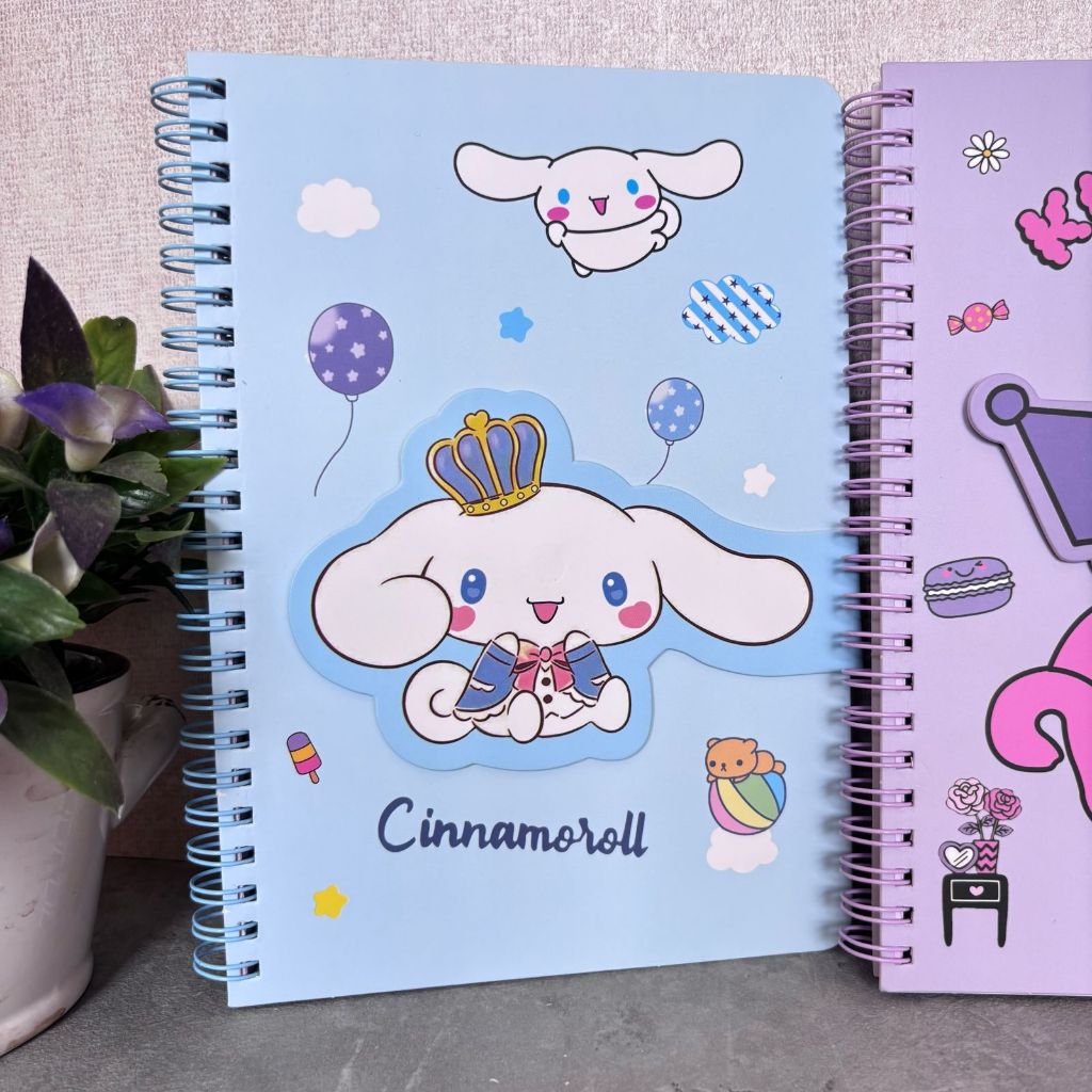 

A5 Notebook Ring Sanrio | Buku Catatan Spiral My Melody Kuromi Cinnamoroll