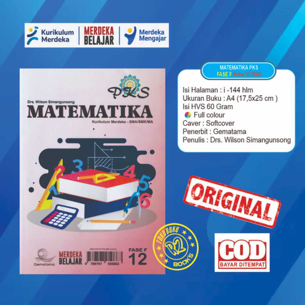 

Buku matematika PKS Fase F kelas 12 SMA kurikulum merdeka