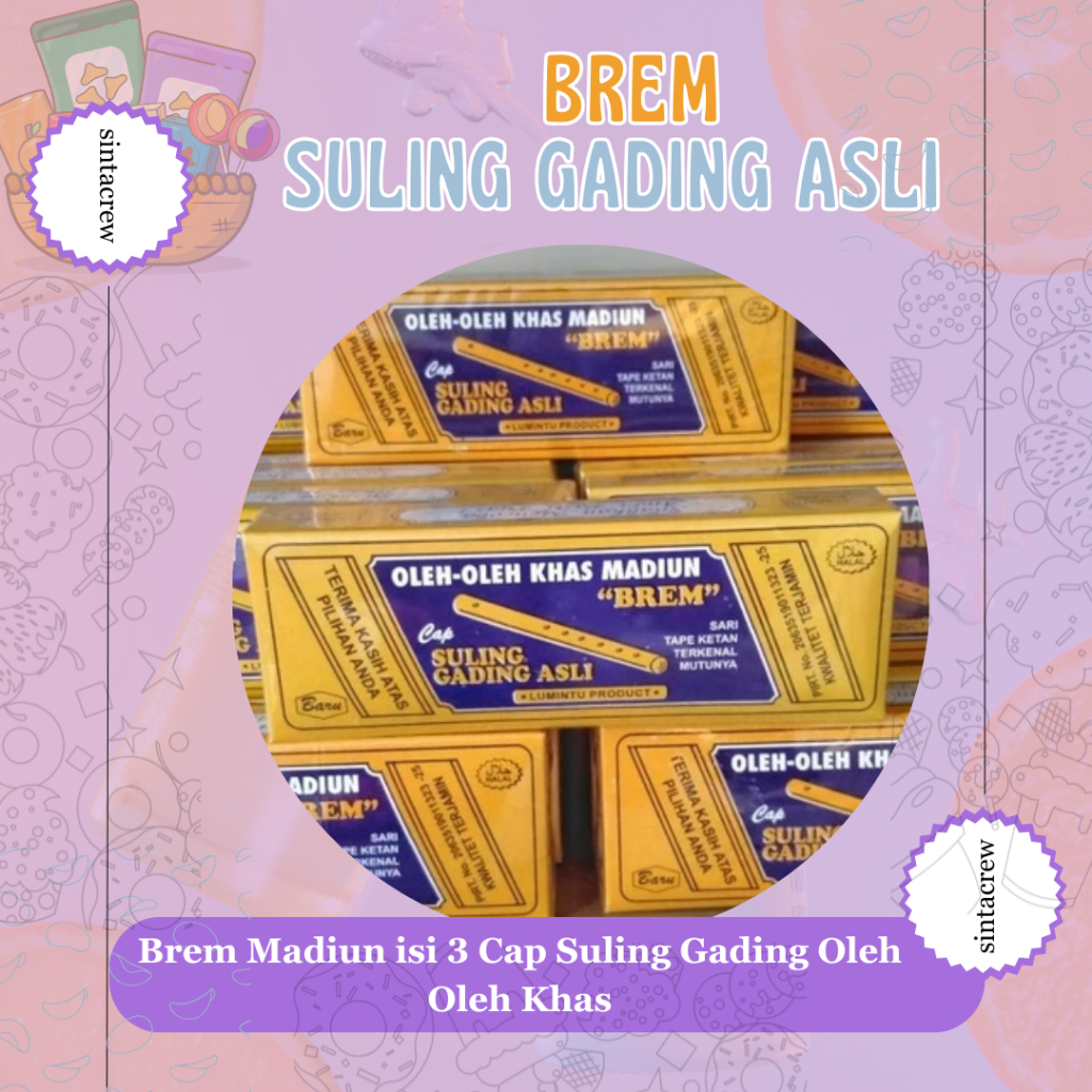 

Brem Madiun isi 3 Cap Suling Gading Oleh Oleh Khas
