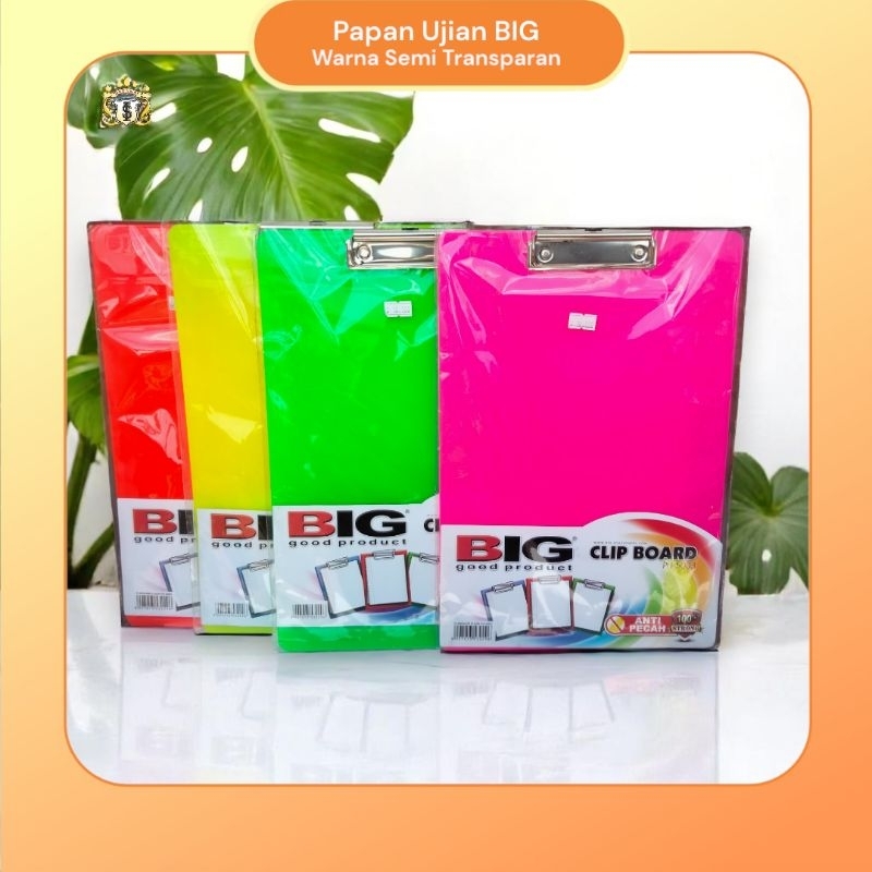 

Clipboard / Papan Ujian BIG / Papan Jalan / Warna - Warni Semi Transparan / Serbaguna