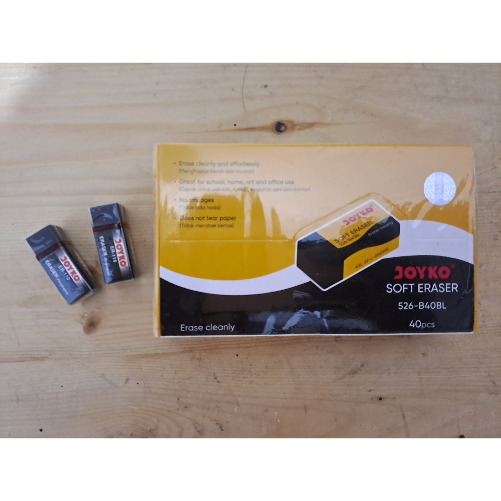 

Penghapus Joyko 526-B40BL Hitam / Eraser Joyko 526-B40BL (1 Pack)