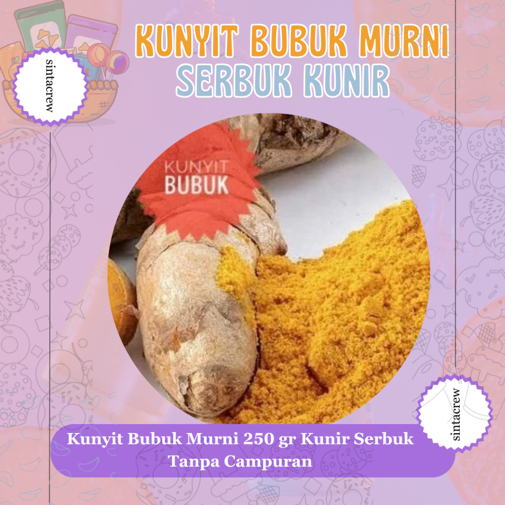 

Kunyit Bubuk Murni 250 gr Kunir Serbuk Tanpa Campuran