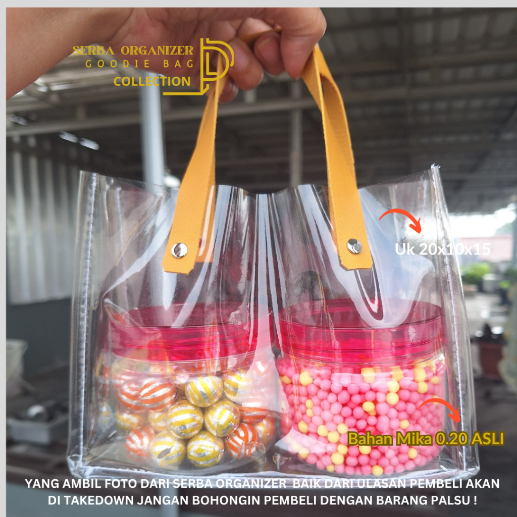 

25X15 Tas pvc kotak bento tas ulang tahun anak kemasan mika pvc puding bolu donut SERBA ORGANIZER