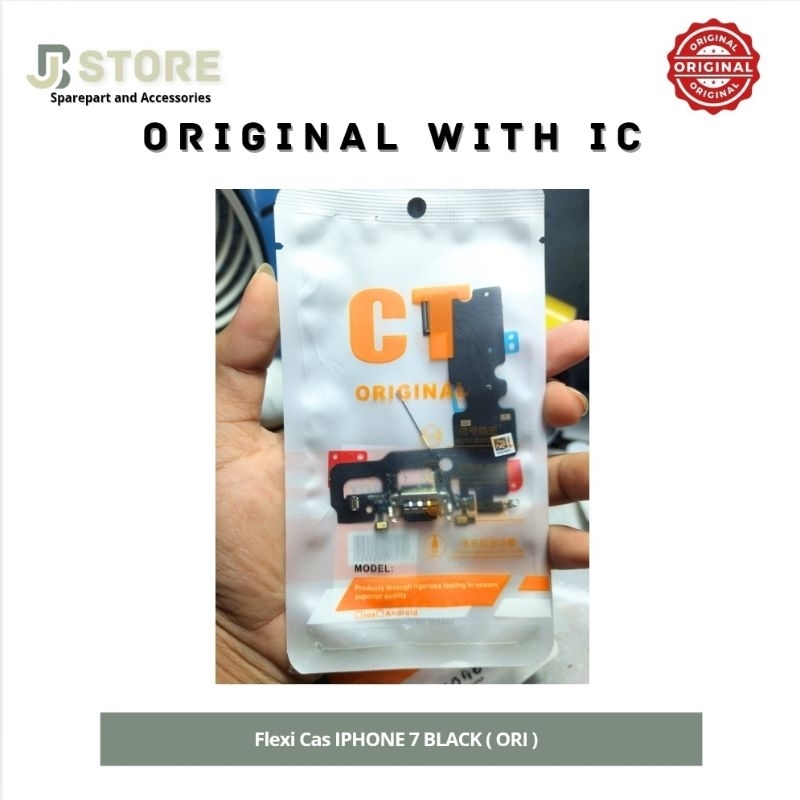 Flexibel Charger Papan Cas Iphone 7 Black ( Ori ) Original With IC