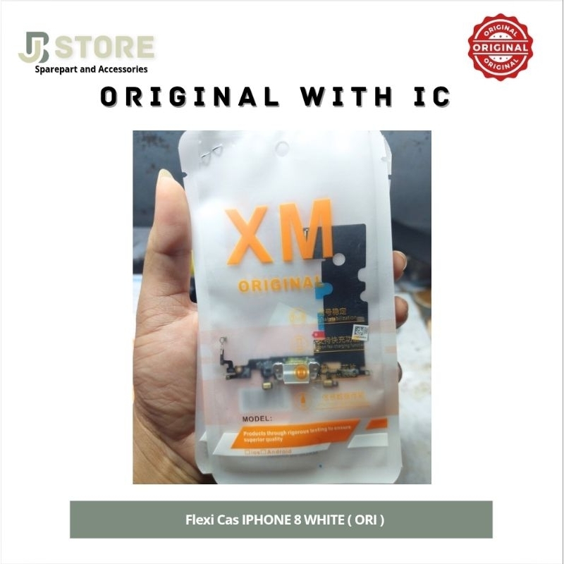 Flexibel Charger Papan Cas Iphone 8 White (Ori) Original With IC