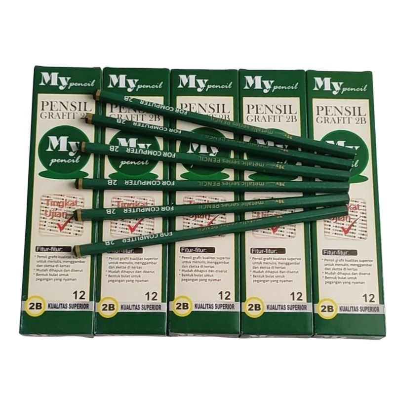 

[60Pcs] Pensil 2B Komputer Murah Dapat 5 Pack Isi 60pcs
