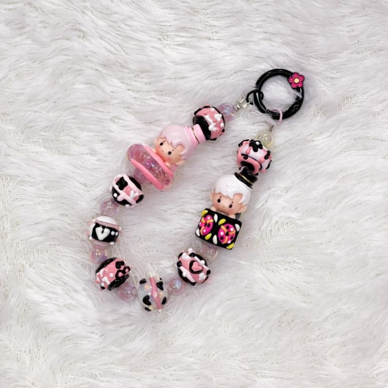 [READY] STRAPPHONE HACIPUPU CIPUNG STRAP HP GANCI HP GANCI TAS LUCU UNIK BLACK PINK FULL PAINT