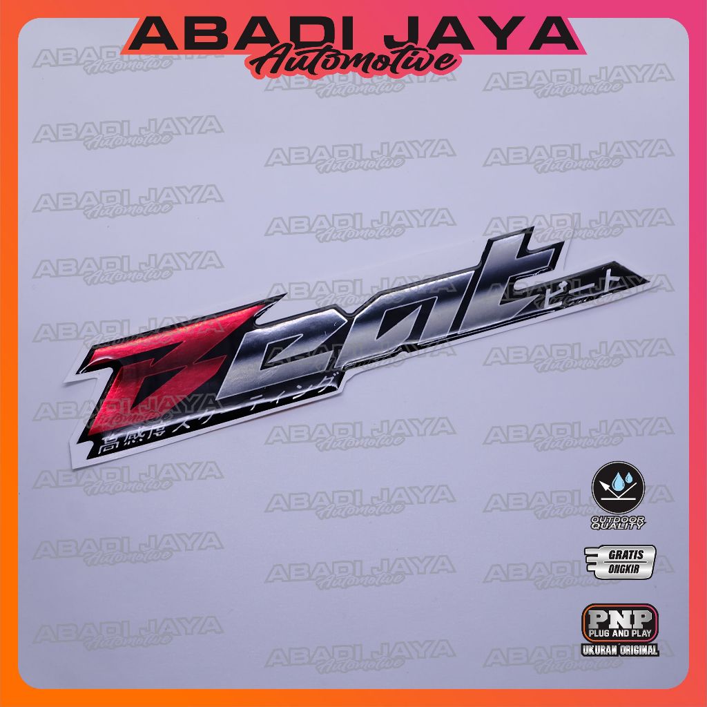 emblem timbul honda beat / emblem titanium honda beat / emblem beat jepang