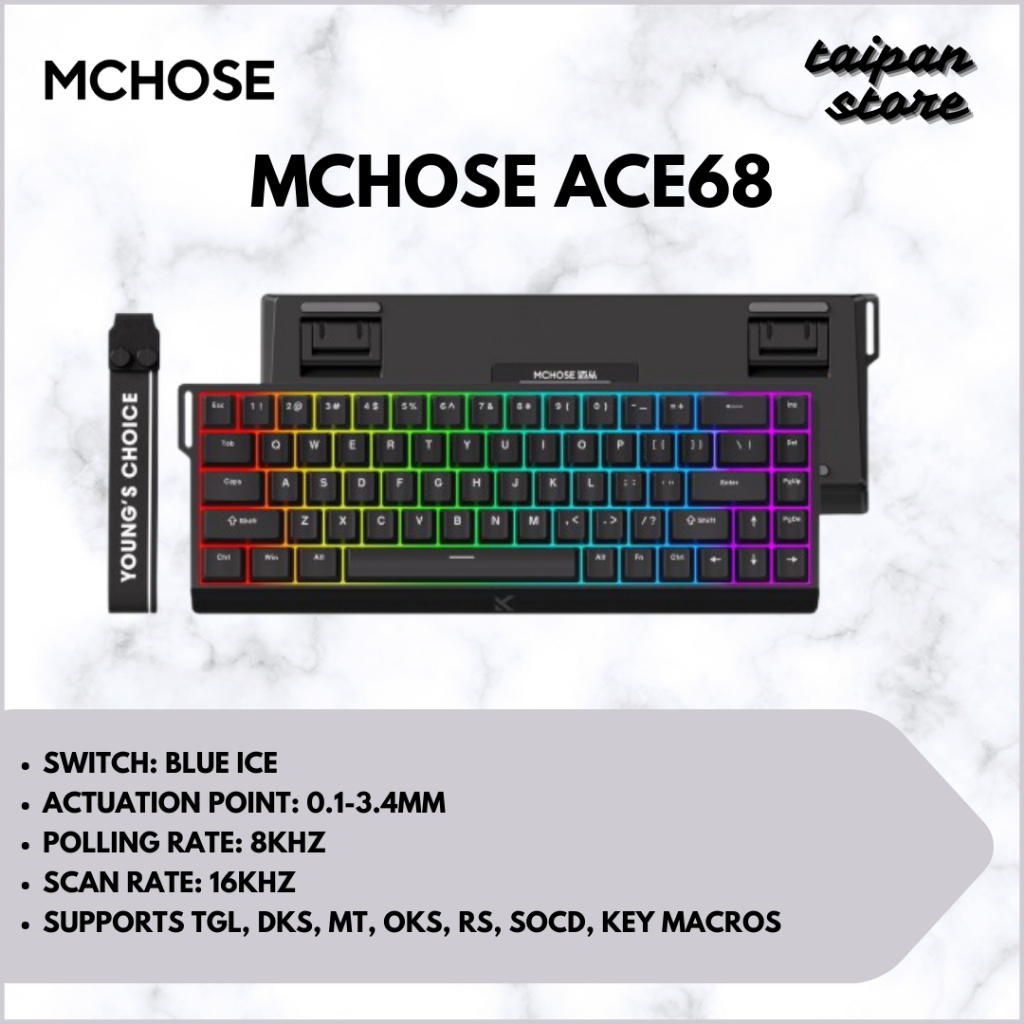KEYBOARD MCHOSE ACE68 / MCHOSE ACE 68  - Rapid Trigger - Magnetic Switch - SOCD/SNAPTAP