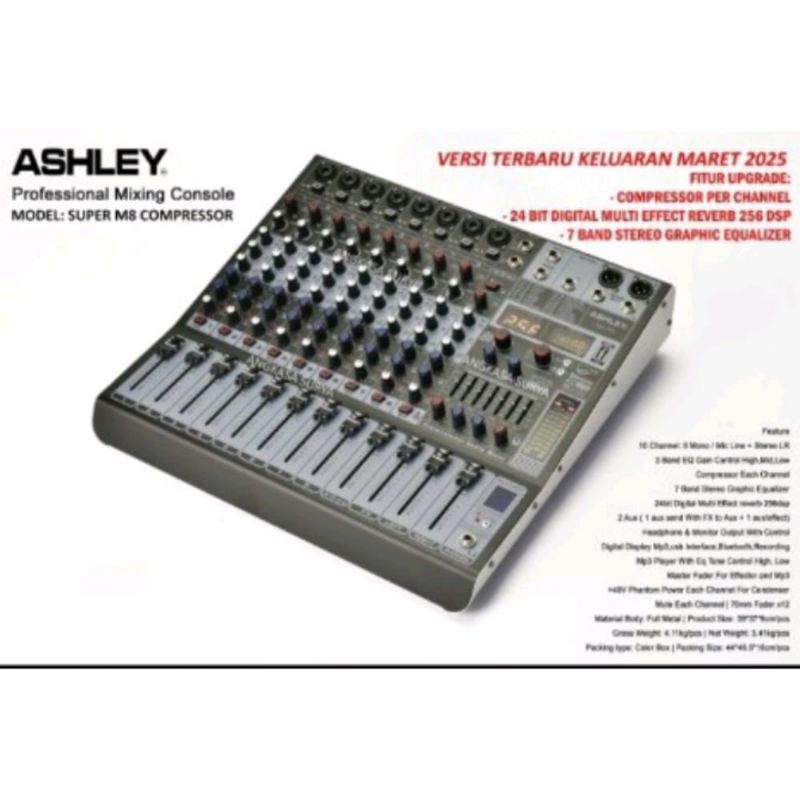 Mixer Ashley Super M8 Compressor New Model ORIGINAL