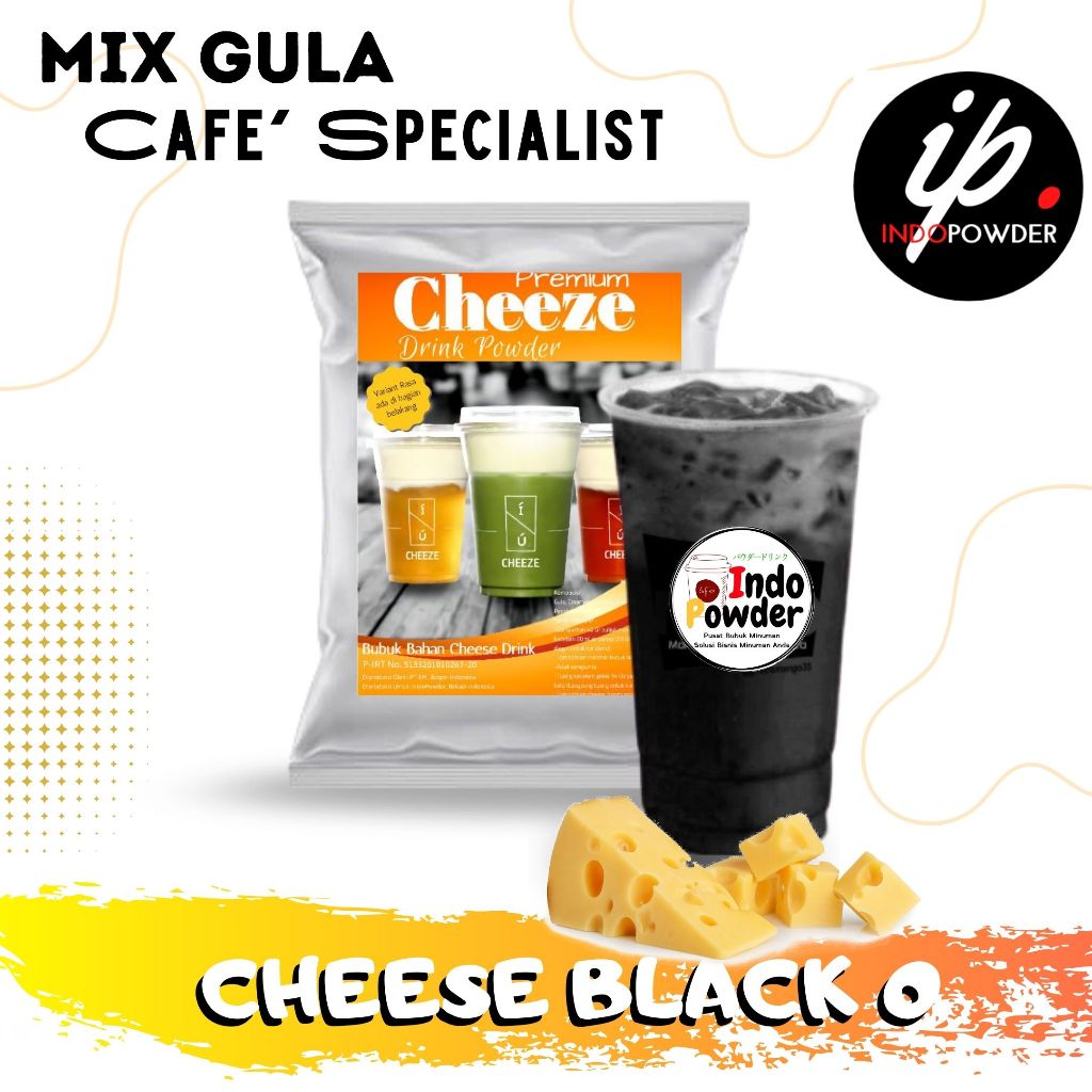 

IP Kendal - Bubuk Minuman Rasa CHEESE BLACK O 1Kg Untuk Cafe, Resto & Usaha Minuman