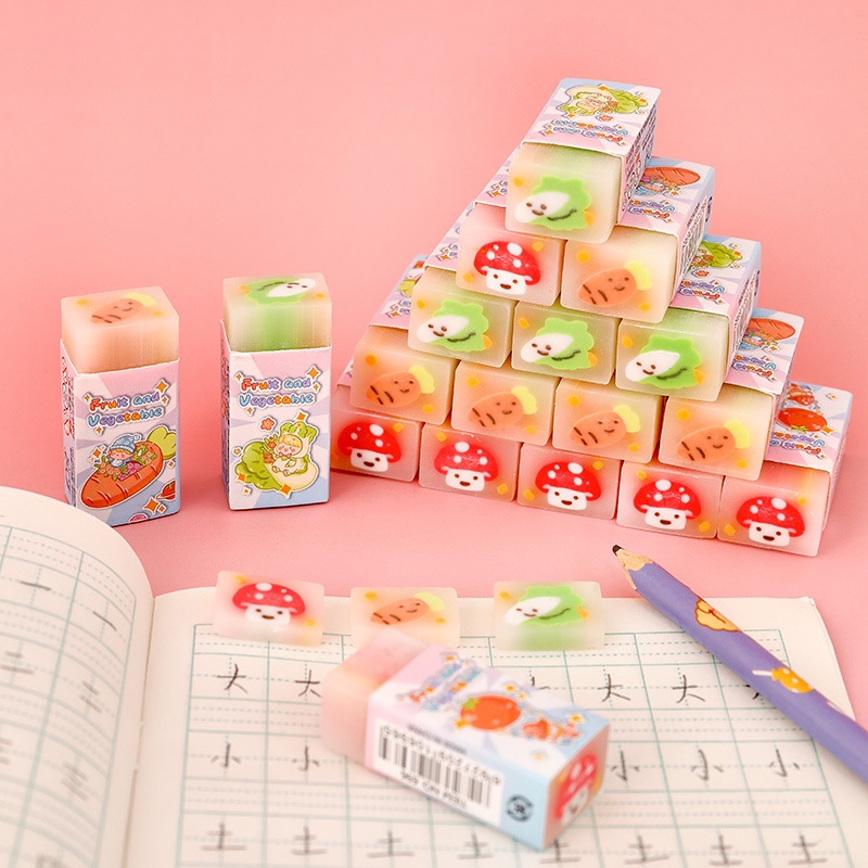 

PENGHAPUS PENSIL MOTIF SAYUR LUCU / PENGHAPUS WARNA WARNI / ERASER CANDY / SANDWICH ERASER
