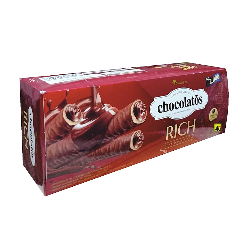

Chocolatos RICH - Coated Wafer Roll - 1 kotak isi 12 pcs