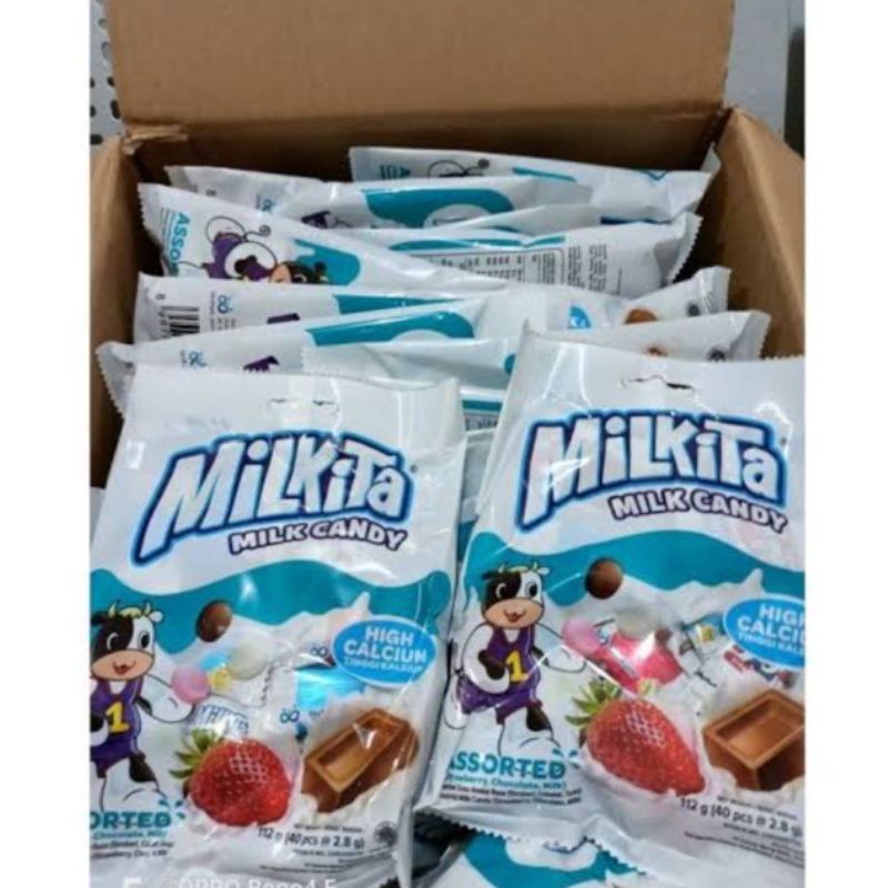

milkita milk candy 1 dus isi 20bag (40pcs) rasa mix