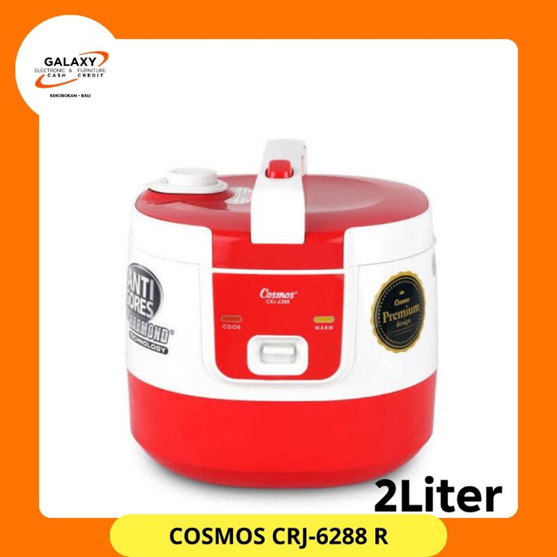 COSMOS Magic Com CRJ-6288 Red Magic Com Cosmos 2Liter 3in1 Harmond