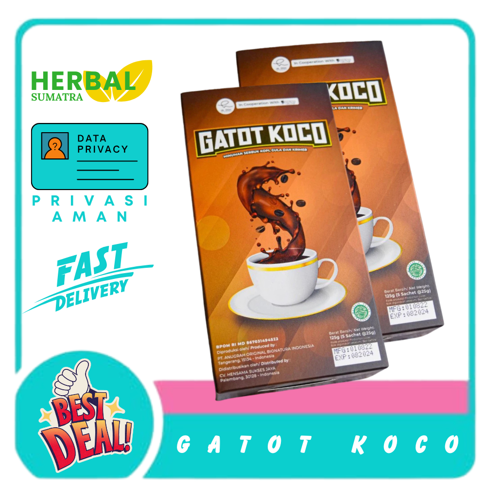 

Kopi Gatot Koco 1 Box Isi 5 Sachet / Kopi Herbal / Kopi Stamina