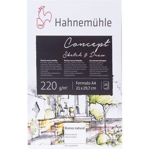 

HAHNEMUHLE CONCEPT SKETCH & DRAW 220G ACID FREE A4