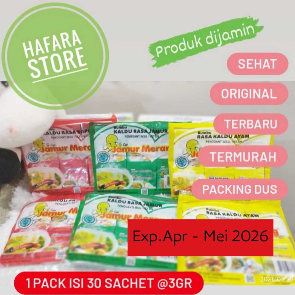 

Hafara_Kaldu Jamur Merang Mix 3 rasa isi 30 Sachet 3g