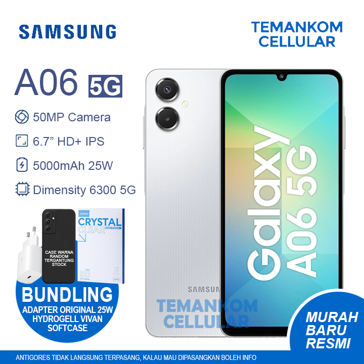 Samsung A06 5G 12GB RAM Baru Murah 6+6 Extend ram 6/128 6GB 128GB Garansi RESMI SEIN