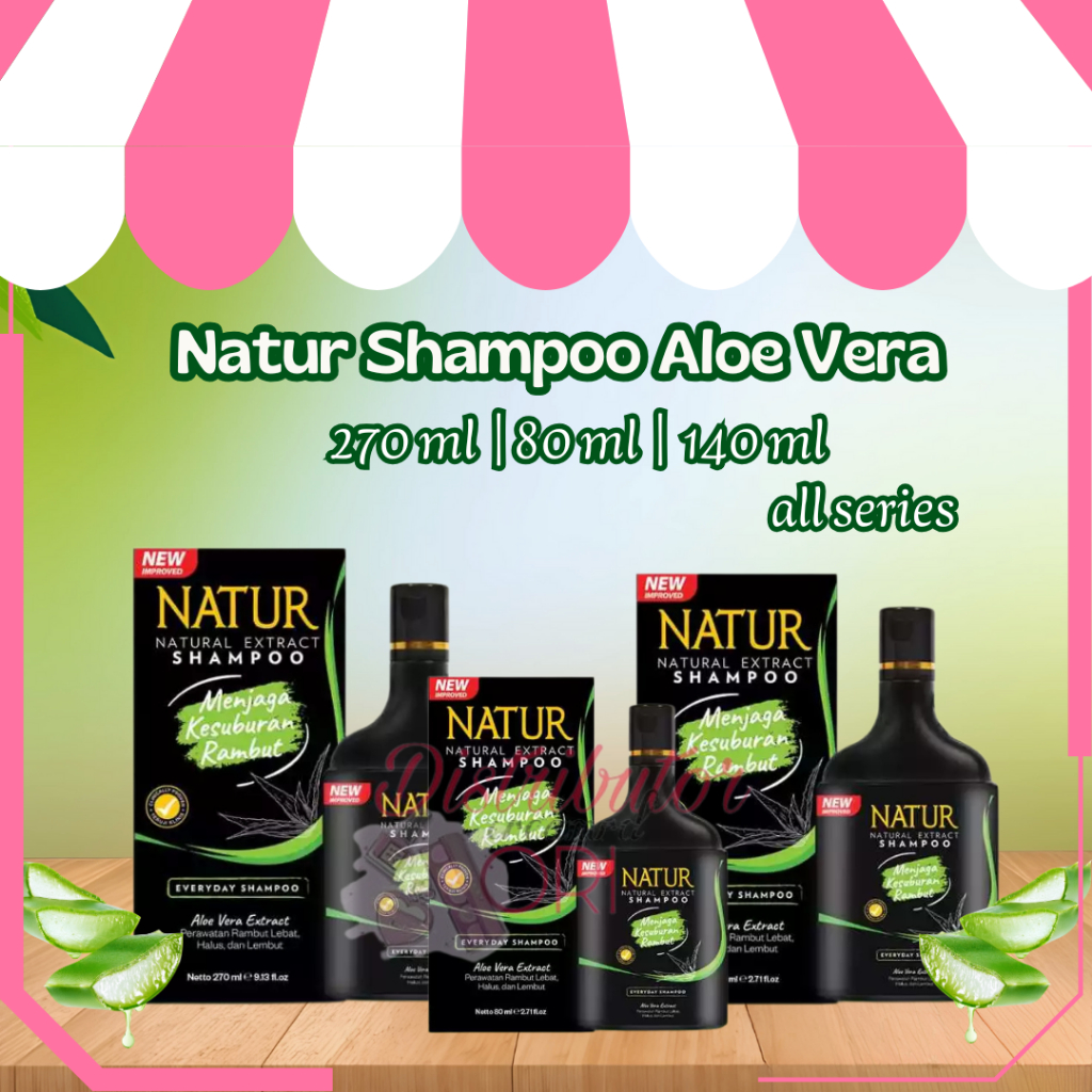 Natur Shampoo Aloe Vera 80 | 140 | 270 mL - Untuk Kesuburan Rambut