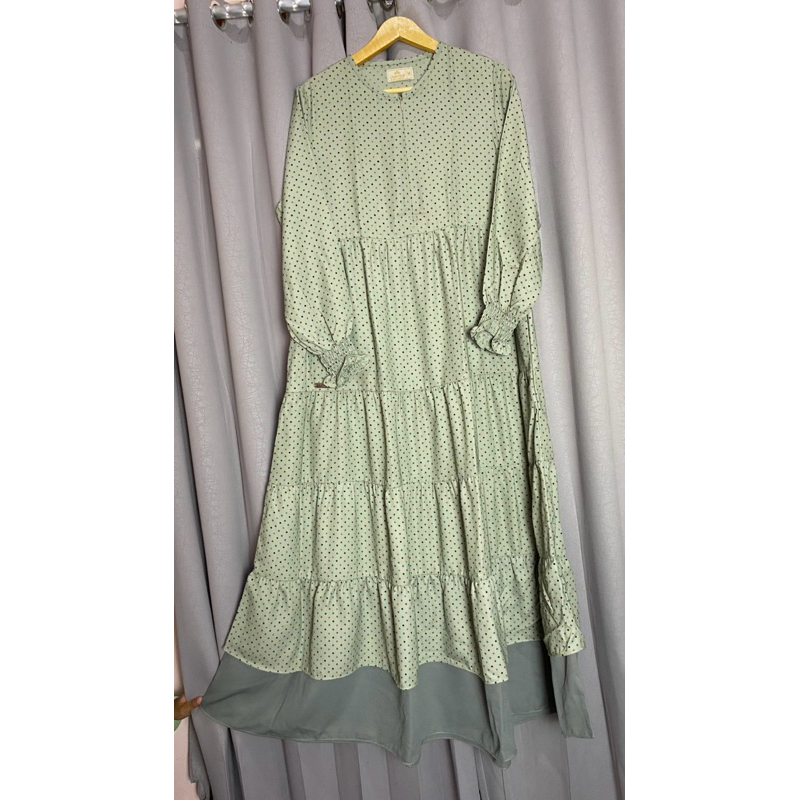 PRELOVED ELZA DRESS PISTACHIO / SAGE size M by JASMINE LIDIA HADIWINOTO