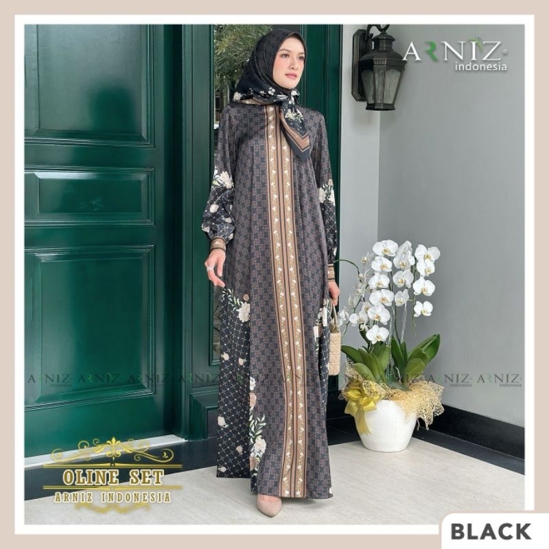 Oline Dress Set Jilbab By Arniz Collection Terbaru